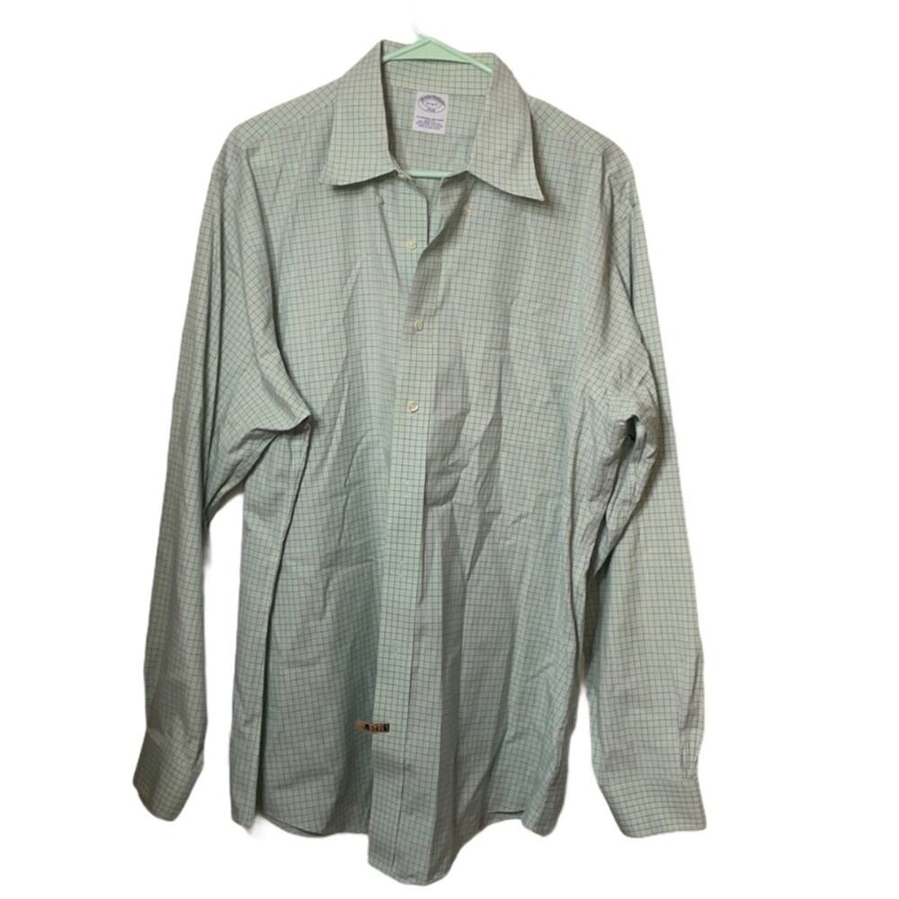 Brooks Brothers mint green button down 17 6/7
